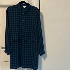 J. Jill Blue and black Plaid Shirt